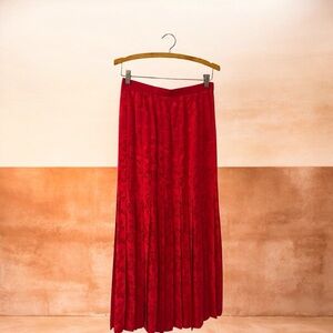 VINTAGE OSCAR DE LA RENTA SILK FULL-LENGTH SKIRT